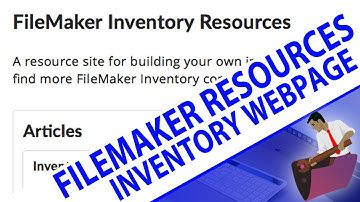FileMaker Inventory Resources | FileMaker Videos | FileMaker Training