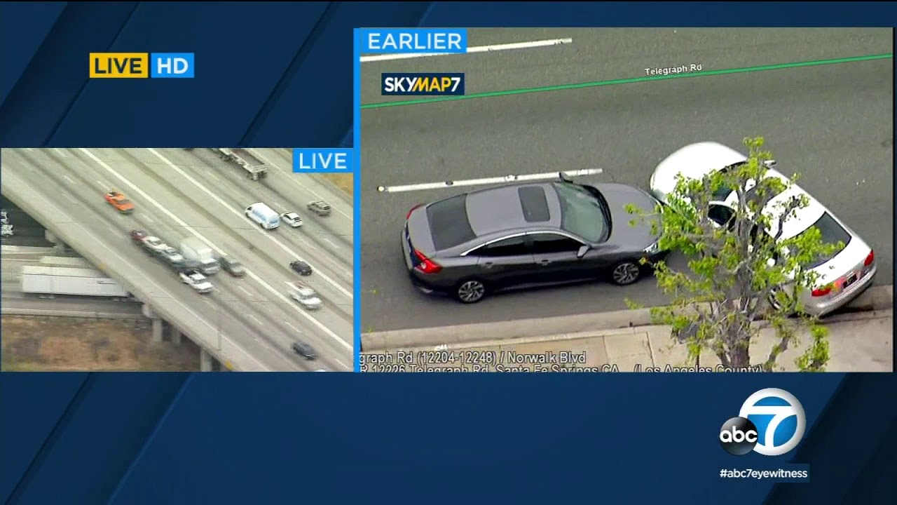 VIDEO: Police chase suspect in Audi from Orange County into Los Angeles County | ABC7