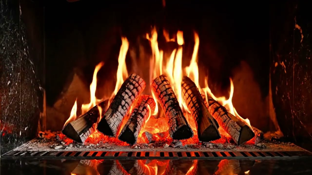 Warm Wood Burning | Winter Living Room | Stress Relief and Study Focus | No Ads