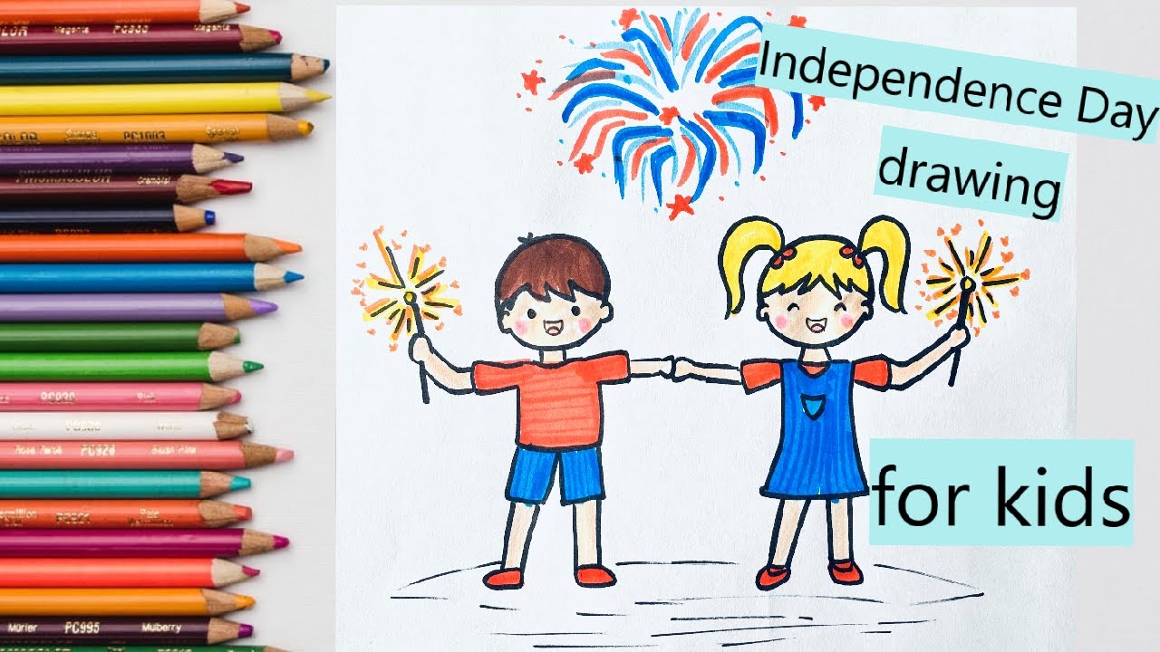 Independence day drawing for kids July 4th Drawing Fourth of July