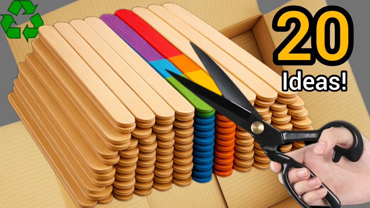 20 Amazing Popsicle Stick Ideas/Waste Recycling Ideas♻️