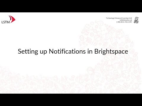 Setting up Notifications in Brightspace