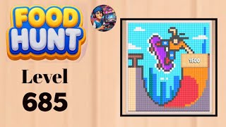Food hunt pixel puzzle level 685 solution and walkthrough for gameplay 