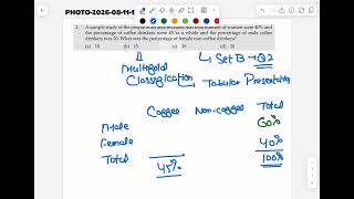 Ca foundation QAl Statistical description of data Set B Q2 - multifold classification #cafoundation  screenshot 3