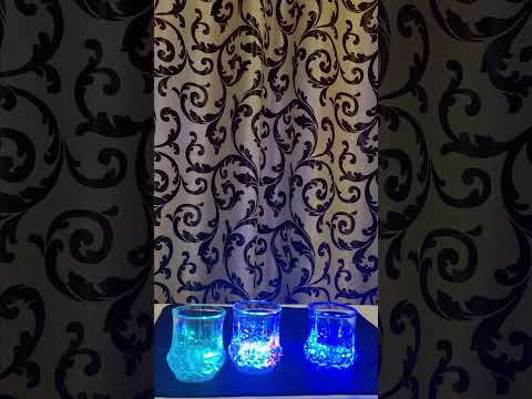 Склянка  з LED підсвічуванням 200 мл FLASH CUP / Склянка з підсвічуванням дна / Стакан що світиться, видео 1