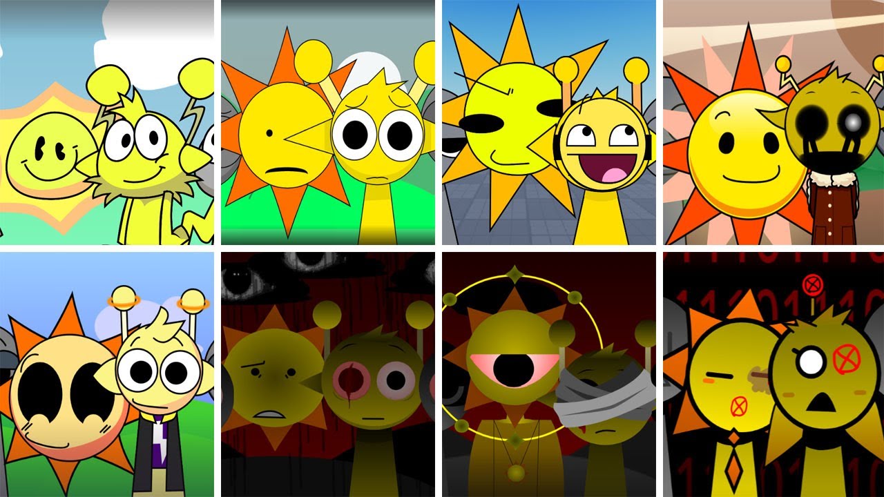 Incredibox - Sprunki but ONLY MR SUN and SIMON in ALL Different Mods