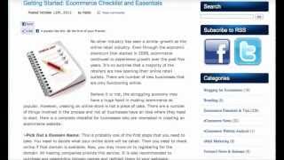 Ecommerce: Getting Started - Checklist and Essentials for Ecommerce