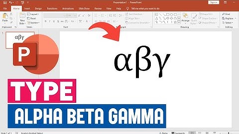 Hoe typ je Alpha Beta Gamma in PowerPoint