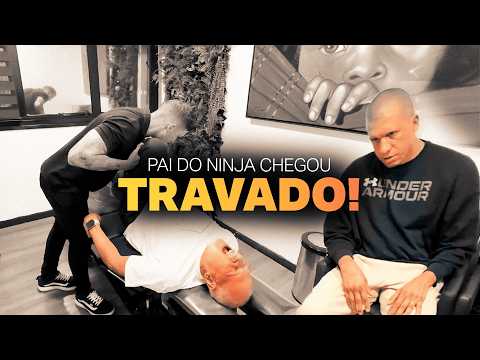 PAI DO NINJA CHEGA TRAVADO EM SESSAO DE QUIROPRAXIA