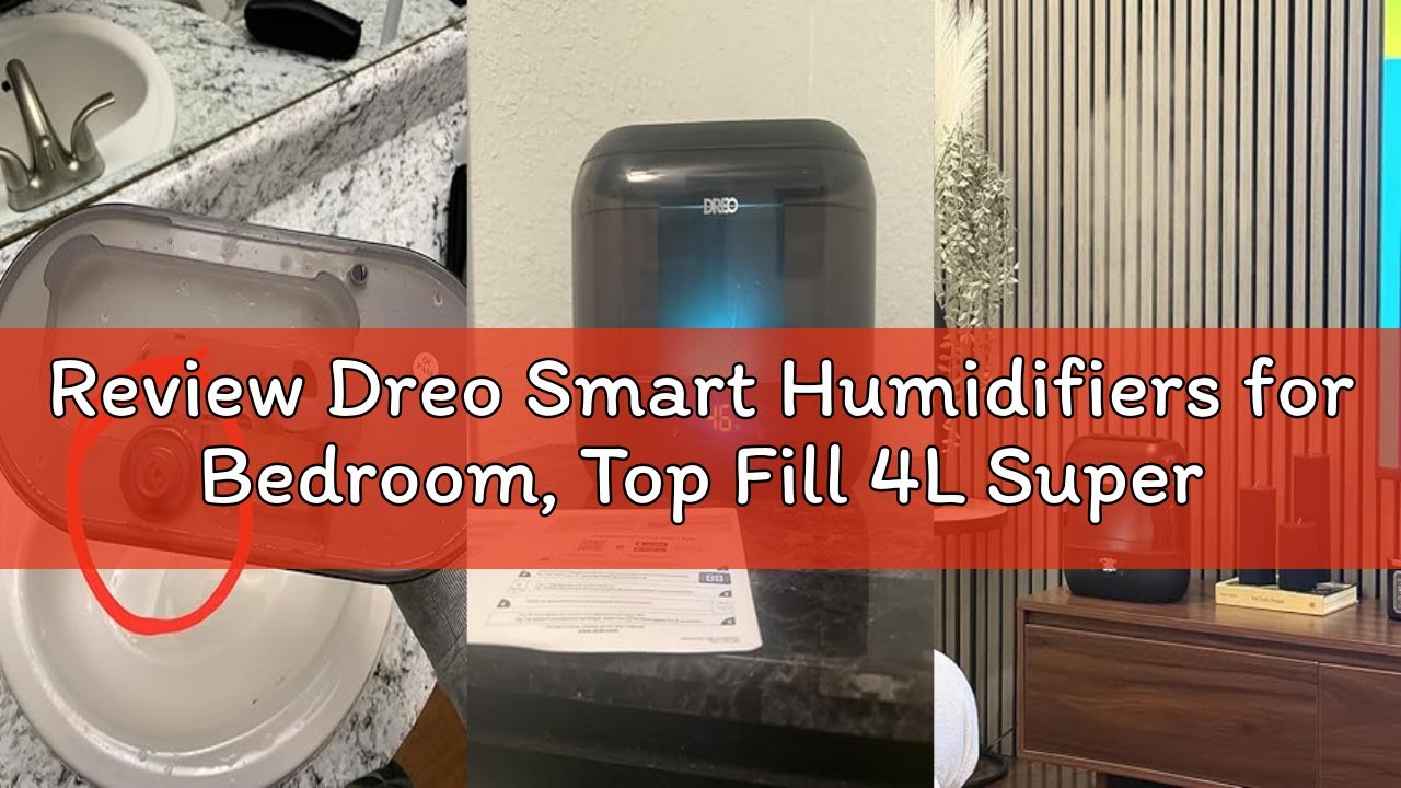 Review Dreo Smart Humidifiers for Bedroom, Top Fill 4L Supersized Humidifier Large Room with 28 dB,