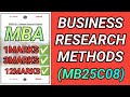 Business Research Methods- MB25C08 | MB25C08 |BRM | Business Research| MBA | Regulation 2025#mb25c08