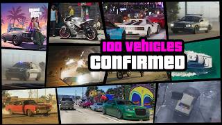 Nearly 100 Confirmed Vehicles from GTA VI Trailer | All new & returning cars