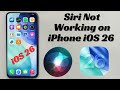 How To Fix Siri Voice Not Working On IPhone IOS 26 Siri Not Working