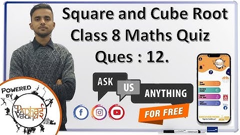 Quiz solving and Explanation Q12 | Square Root and Cube Root | Class 8 Maths | Padhai Vadhai Quiz