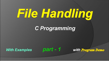 File Handling in C | Part - 1 | Introduction to File Concept in C Program