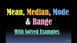 Mean Median Mode and Range - Mean (Average)- Median- Mode- Range in Statistics (Examples & Formula)