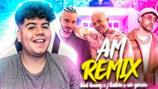 UN PALO MUNDIAL ?? REACCION a AM REMIX - Nio Garcia x J Balvin x Bad Bunny (Video Oficial)