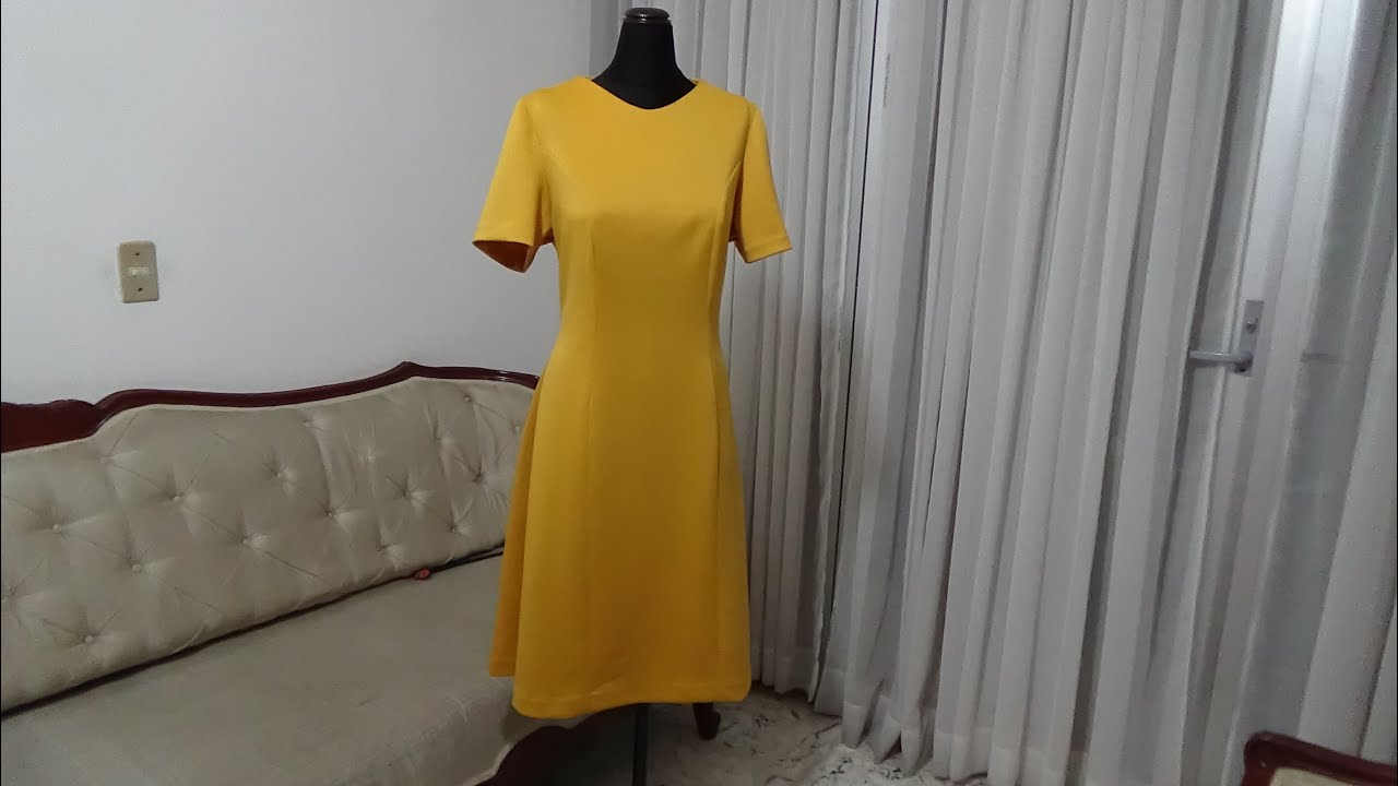 VESTIDO LINEA A CORTE - YouTube