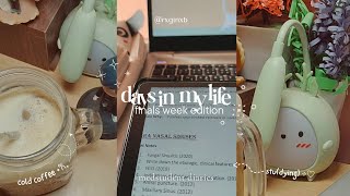 finals week ep1 : pulling all nighters, stu(dying) , cold coffee 𓍢ִ໋🌷͙֒ med student vlog