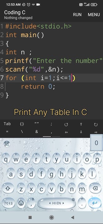 Print the any Table in 'C' ️ #shorts #programming #cod#viral #like # ...