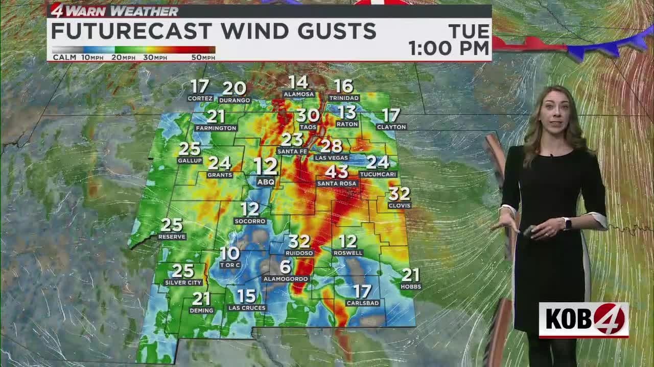 Warm, windy weather to continue this week in New Mexico - YouTube