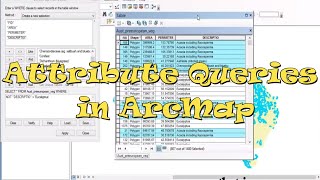 Arcgis tutorial: Attribute queries in ArcMap