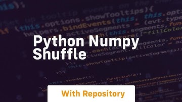 python numpy shuffle