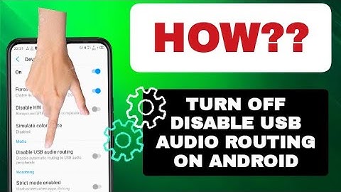 How To Turn Off Disable USB Audio Routing On Android Phone