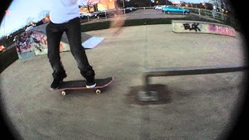 Frontside boardslide 180