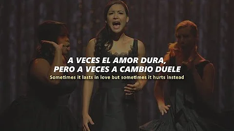 Glee Cast - Rumour Has It/Someone Like You  [español + lyrics]