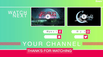 Create your youtube outro or intro video - Best Intros & Outros service