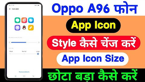 Oppo A96 App Icon Style Kaise Change Kare || Oppo A96 App Icon Size Chota Bada Kaise Kare
