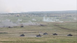 Учение с подразделениями уральской танковой дивизии ЦВО