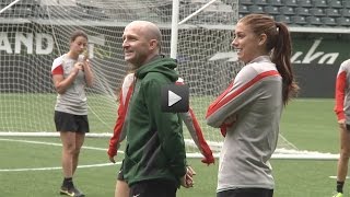 Alex Morgan, Tobin Heath | Thorns FC Training | Apr. 9, 2015