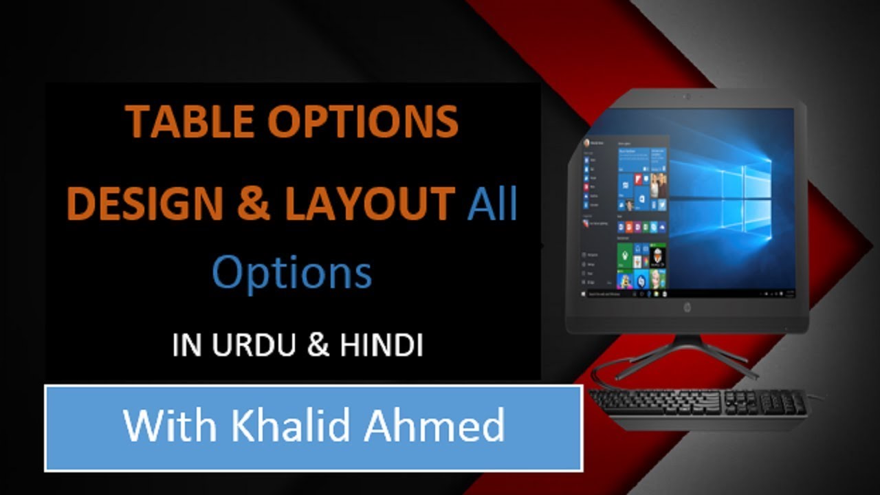 03 MS WORD 2013 How to Insert Table Complete Design & Layout Tab of ...