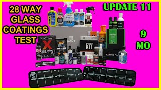 28 WAY GLASS COATINGS TEST (HYDROPHOBICS) - UPDATE 11 - 9 MONTHS