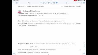 Linear Algebra 2 - 4.1.2 - Orthogonal Complement (Video 1)