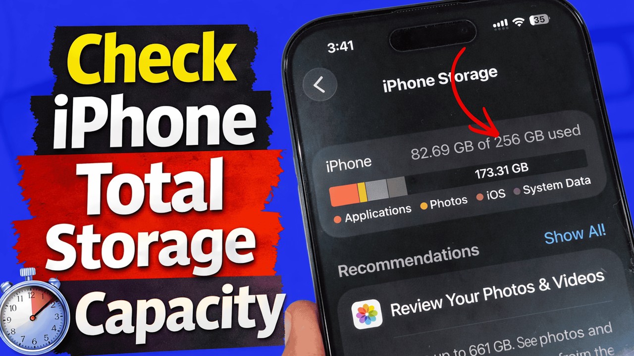 Check Storage Iphpone How to Check iPhone Total Storage Capacity (In 10 Seconds) - YouTube