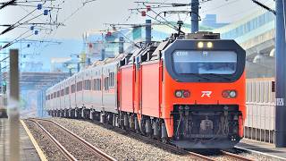 台鐵8706次E500牽引E500機車與PP客車迴送大慶站通過-2026/02/26