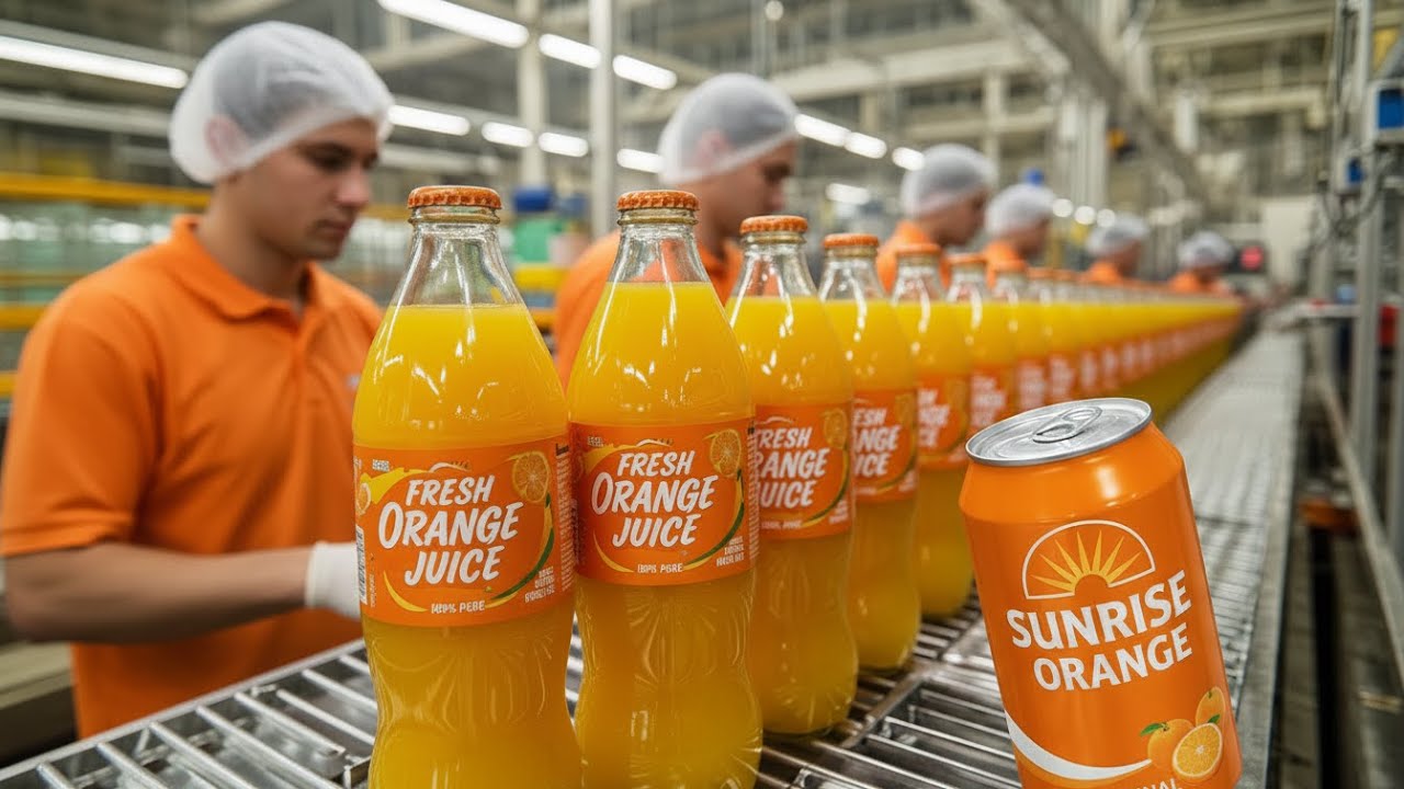 How Fresh Orange Juice Is Made for Millions | Inside a Modern Juice Factory