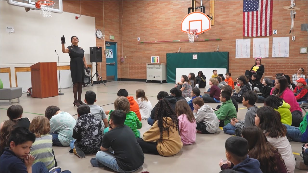 Actor Presents Life of Josephine Baker at Slater Elementary Assembly