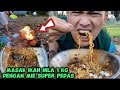 Berburu di sawah dapat ikan nila 1 kg langsung di olah dengan mie yang super pedas