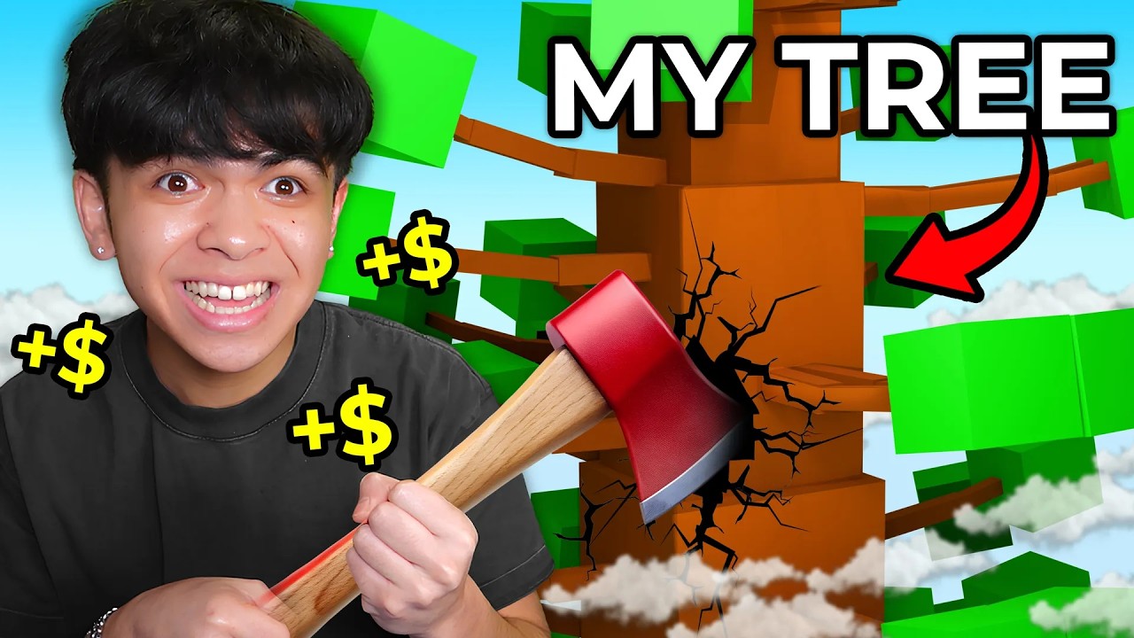 Chopping the TALLEST TREE in Roblox..
