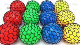 Learn Colors with Squishy Slime Balls with Microwave Toy Appliance Surprise Toys