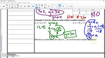 Algebra 4.6 Direct Variation Video Notes Part 2