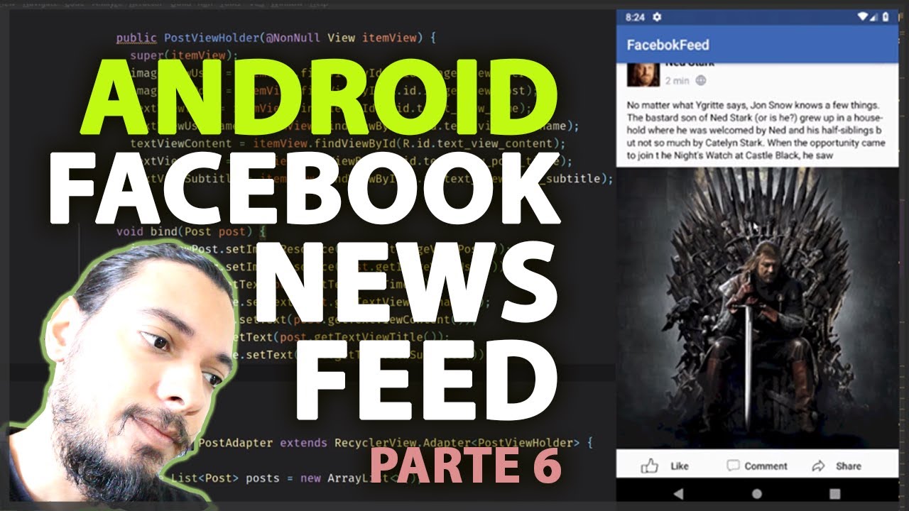 ANDROID: CRIANDO O FACEBOOK NEWS FEED - CIRCLE IMAGE VIEW | PARTE 6 FINAL