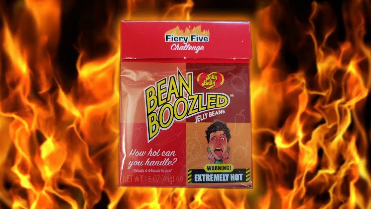 Bean Boozled Fiery Five Challenge (Hot Pepper Jelly Belly Jelly Beans