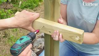 Bauanleitung Himbeerspalier bauen 360p Bauanleitung Himbeerspalier bauen 360p