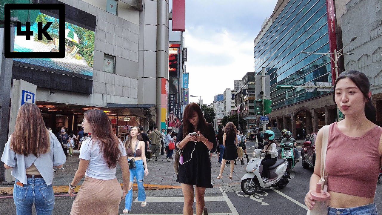 Taipei Zhongshan Shopping Streets - Summer 2023 | Taiwan Walk 4K 🇹🇼
