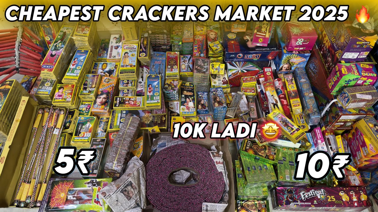 Cheapest Cracker Market 2025 / Green Crackers At 90% Off / All Types Of Crackers At Big Discount